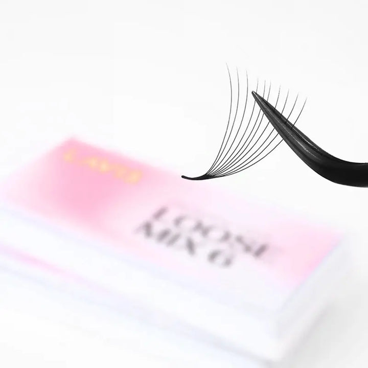 10D Mix 6in1 LAVISLASH 1000 Promade Loose Fans Natural Eyelashes Extensions | Loose Mix 6 Fan from 3D to 16D Handmade Individual Lashes | 0.03 0.05  0.07 Thickness of Mink Lashes | C CC D Curl. Lavislash