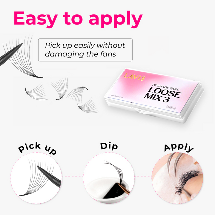 LAVISLASH Box Mix3 Lenghts in1 Promade Fans 10D 750fans