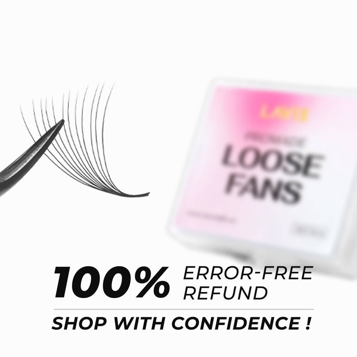 LavisLash Promade Loose 12D C CC D Curl 500 Fans All Length 8mm-16mm