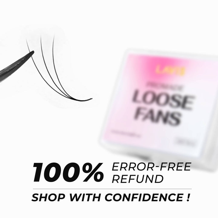 LavisLash Promade Loose 3D C CC D Curl 500 Fans All Length 8mm-16mm