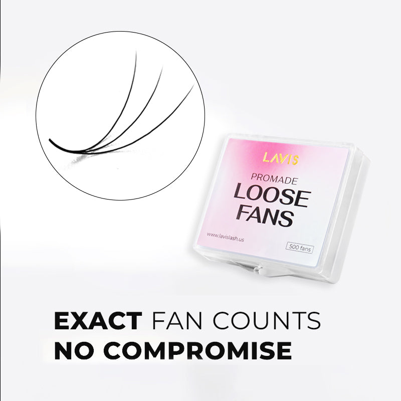 LavisLash Promade Loose 3D C CC D Curl 500 Fans All Length 8mm-16mm