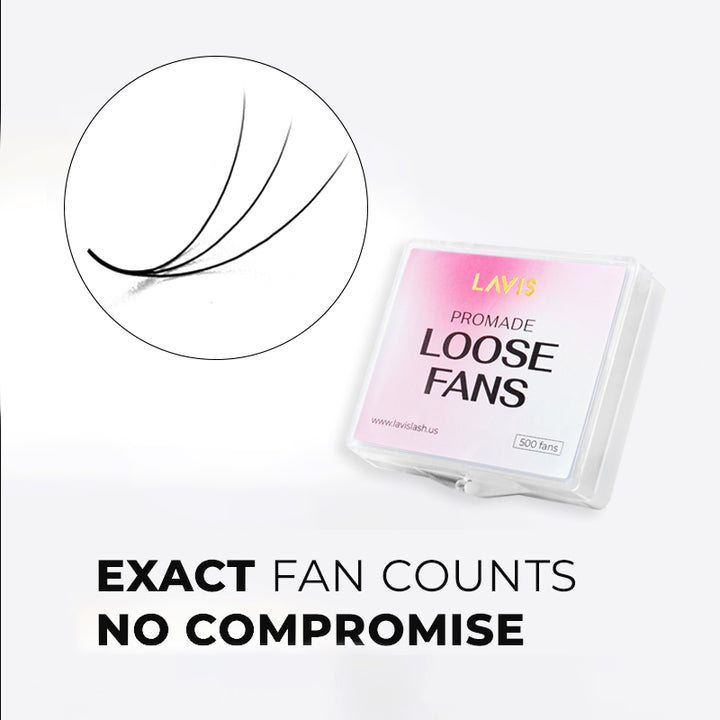LavisLash Promade Loose 3D C CC D Curl 500 Fans All Length 8mm-16mm