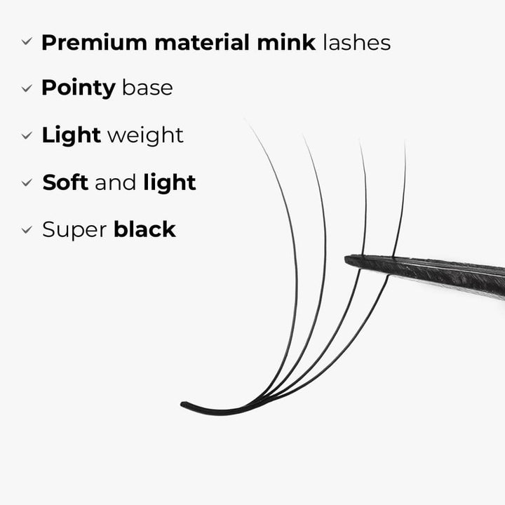 4D Mix 6in1 LAVISLASH 1000 Promade Loose Fans Natural Eyelashes Extensions | Loose Mix 6 Fan from 3D to 16D Handmade Individual Lashes | 0.07 Thickness of Mink Lashes | C CC D Curl. Lavislash