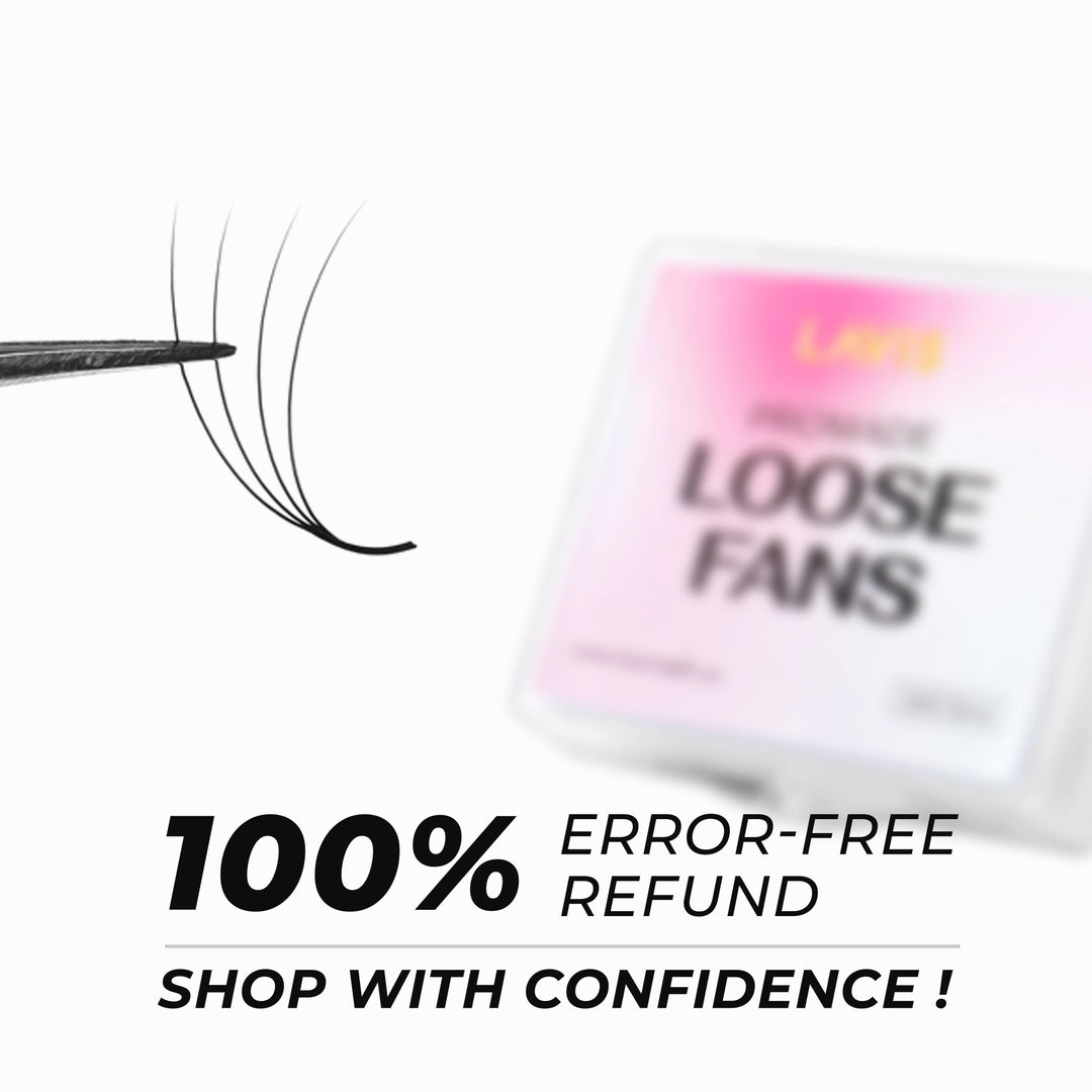 LavisLash Promade Loose Fans 4D C CC D Curl 500 Fans All Length 8mm-16mm