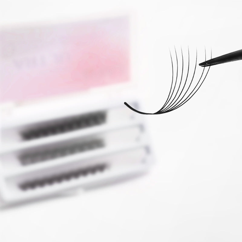 7D Narrow Ultra-speed Promade 500 fans Paper box LAVISLASH Promade Natural Fans Eyelashes Extensions | Handmade Individual Lashes | C CC D Curl | 8-16mm | 0.05 0.07 Thickness of Mink Lashes. Lavislash