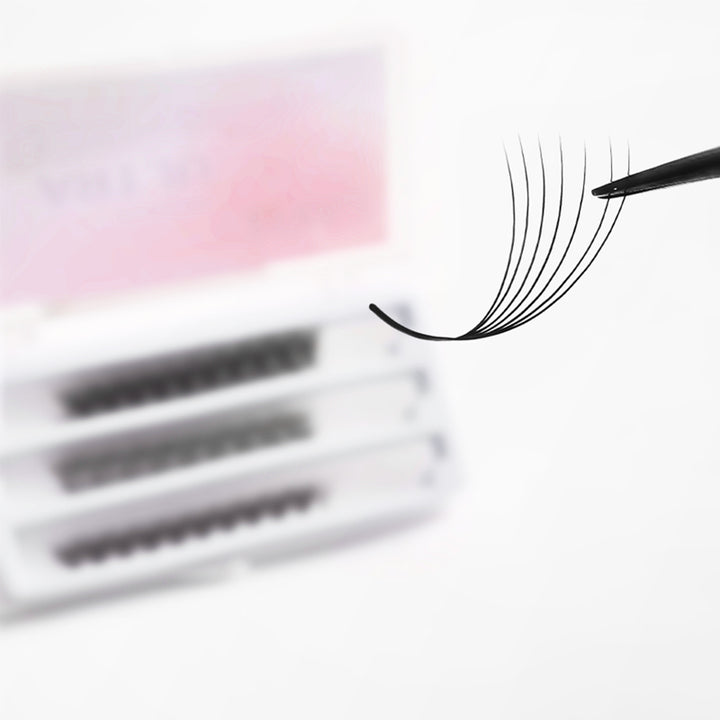 7D Narrow Ultra-speed Promade 500 fans Paper box LAVISLASH Promade Natural Fans Eyelashes Extensions | Handmade Individual Lashes | C CC D Curl | 8-16mm | 0.05 0.07 Thickness of Mink Lashes. Lavislash