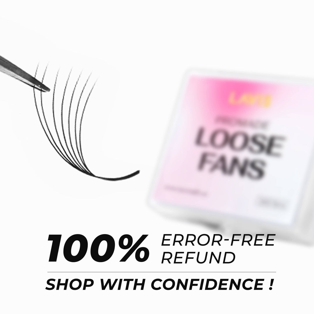 LavisLash Promade Loose Fans 7D 500 Fan per box C, CC and D curl 0.05 0.07mm all size