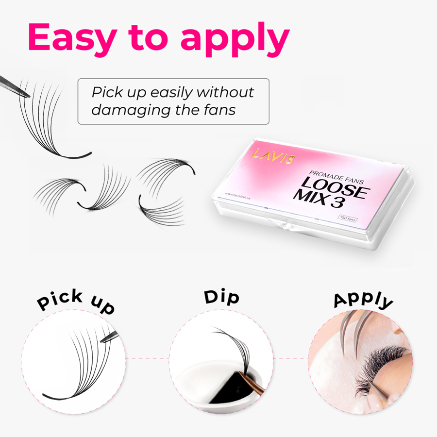 LAVISLASH Box Mix3 Lenghts in1 Promade Fans 7D 750fans