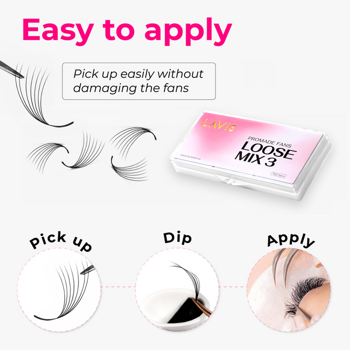 LAVISLASH Box Mix3 Lenghts in1 Promade Fans 7D 750fans