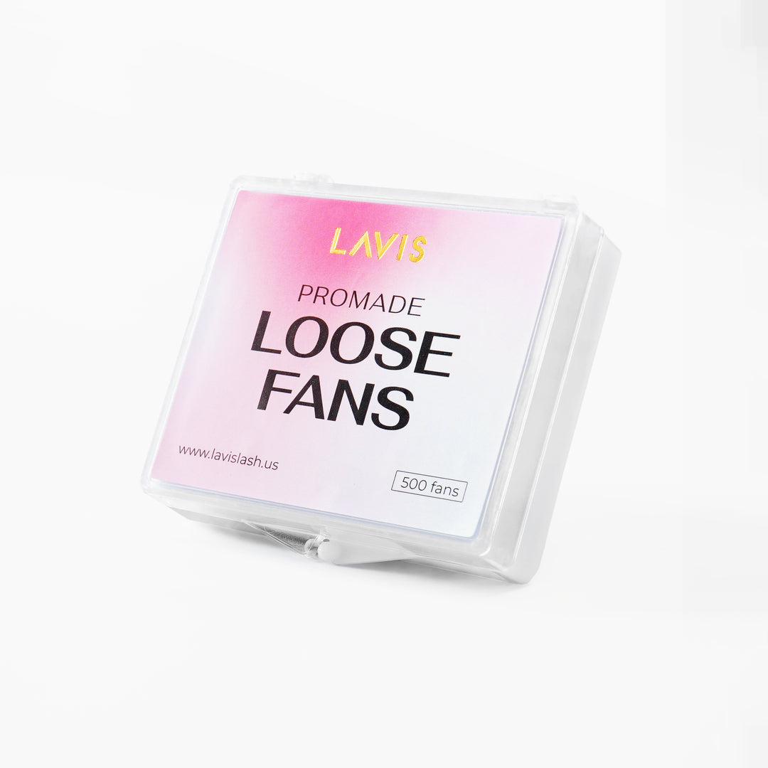 LavisLash Promade fans Loose 8D 500 Fans 0.05 0.07 C CC D curl 9mm-16mm