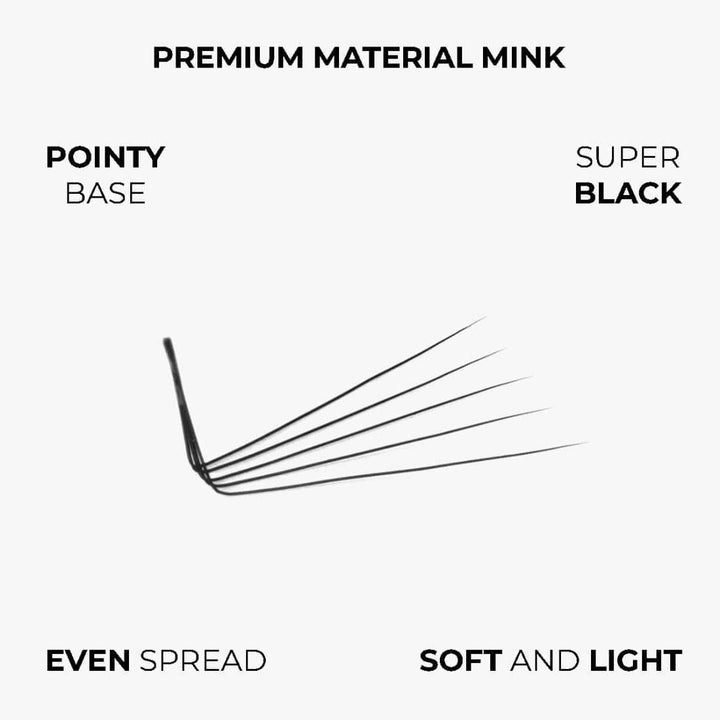 LAVISLASH Promade Fans Loose 5D | 0.07 | L curl | 8-16mm | 500 FANS Promade Natural Fans Eyelashes Extensions | Handmade Individual Lashes of Mink Lashes