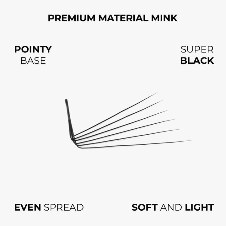 LAVISLASH Promade Fans Loose 6D | 0,07 | L curl | 8-16mm | 500 FANS Promade Natural Fans Eyelashes Extensions | Handmade Individual Lashes of Mink Lashes