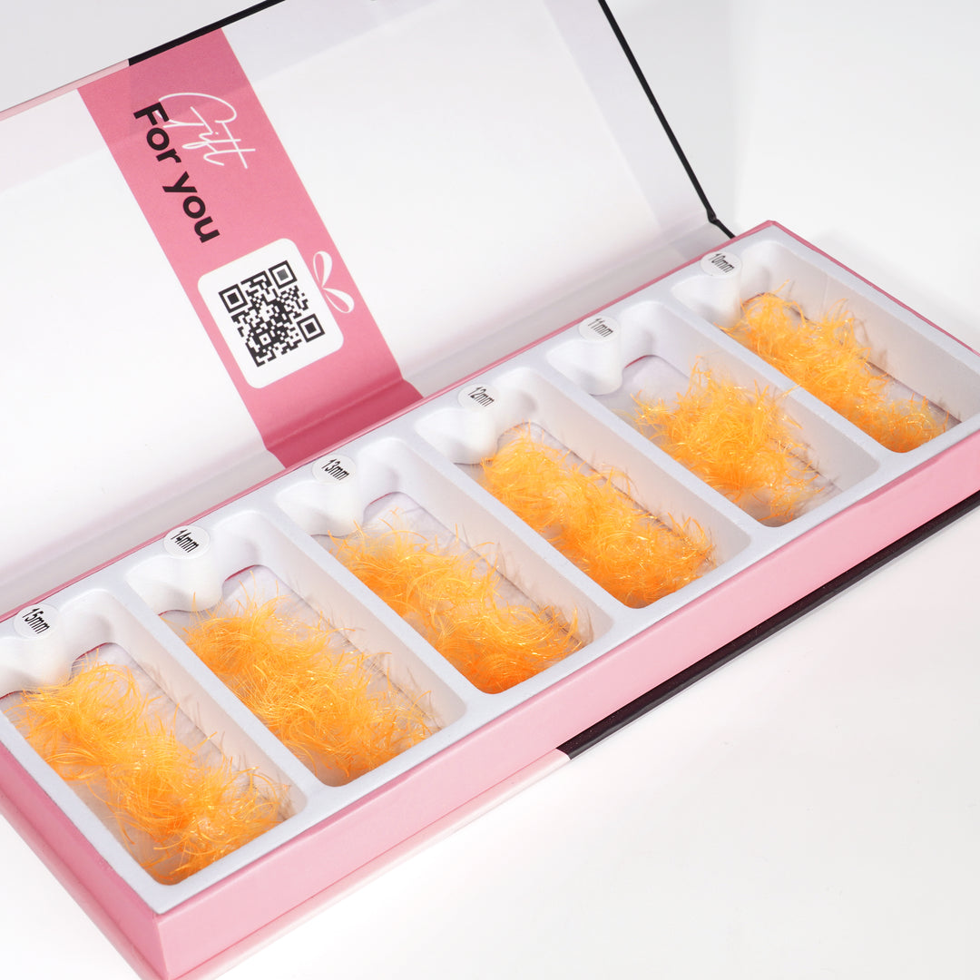 LAVISLASH 6D Orange Promade Fans Mix 10-15mm (1000 fans)