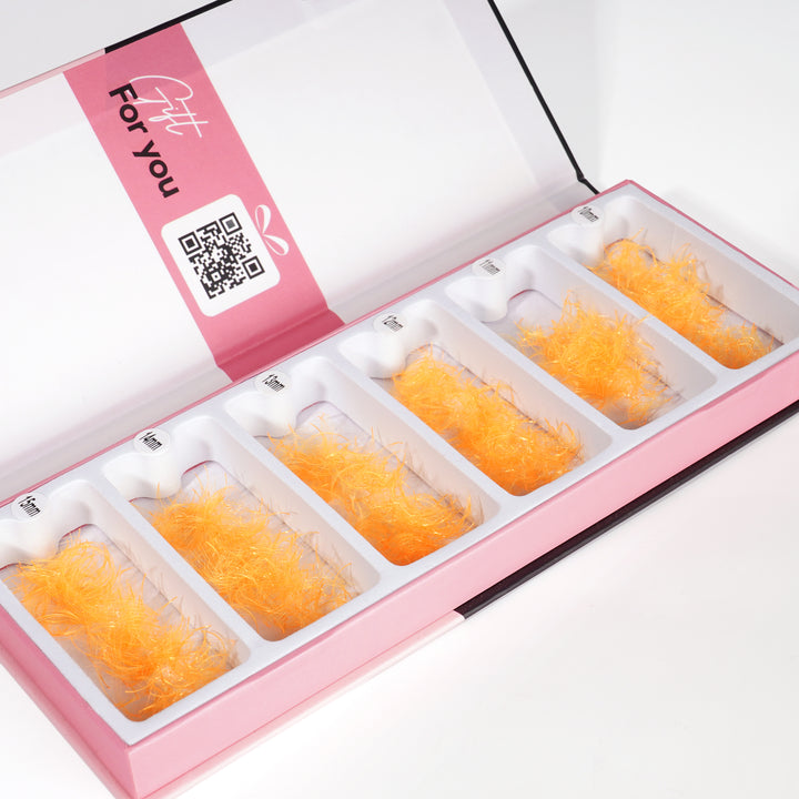 LAVISLASH 6D Orange Promade Fans Mix 10-15mm (1000 fans)