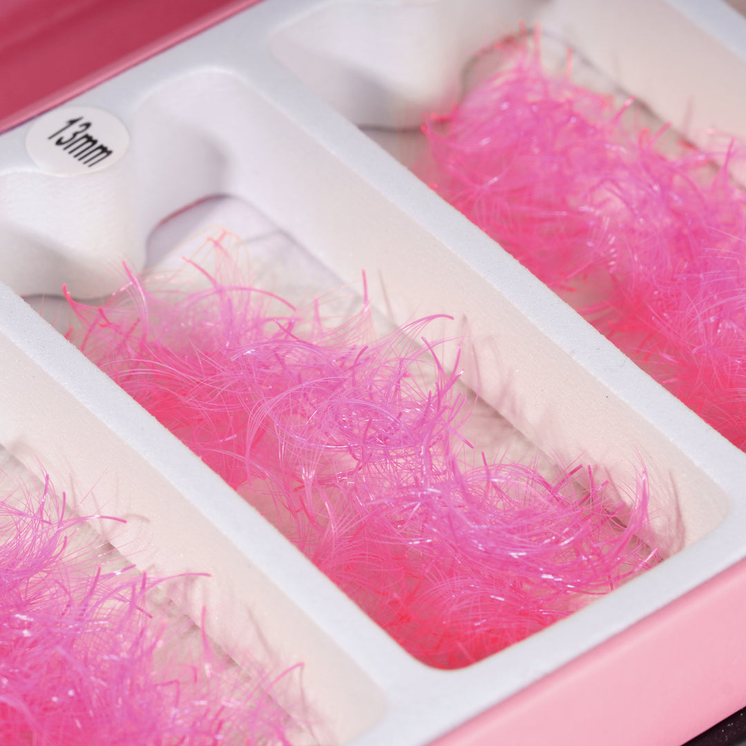 LAVISLASH 6D Pink Promade Fans Mix 10-15mm (1000 fans)
