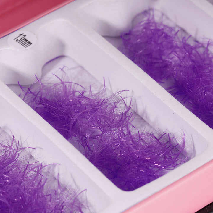 LAVISLASH 6D Purple Promade Fans Mix 10-15mm (1000 fans)