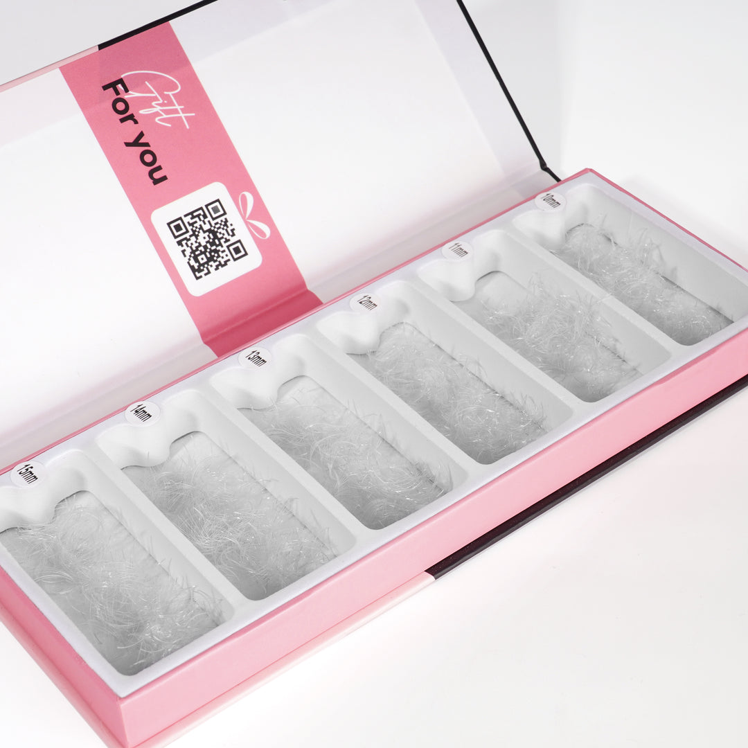 LAVISLASH 6D White Promade Fans Mix 10-15mm (1000 fans)