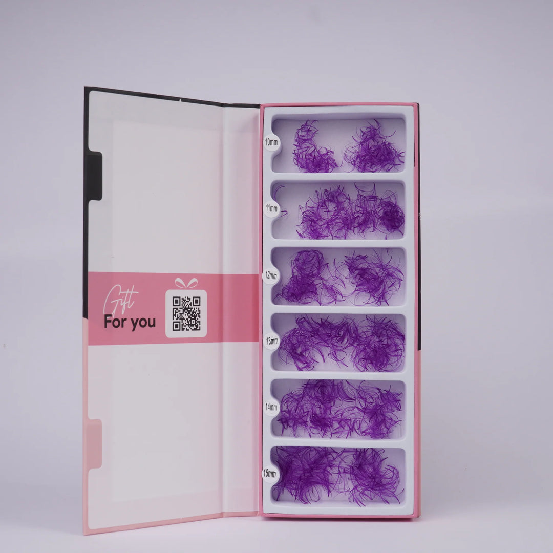 LAVISLASH 7D Purple Wispy Mixed 10-15mm (1000 fans)