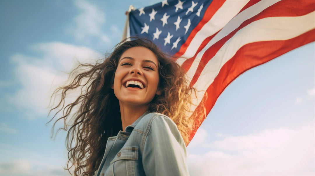 a-woman-standing-in-front-of-american-flag-independence-day-lashes-lavislashus