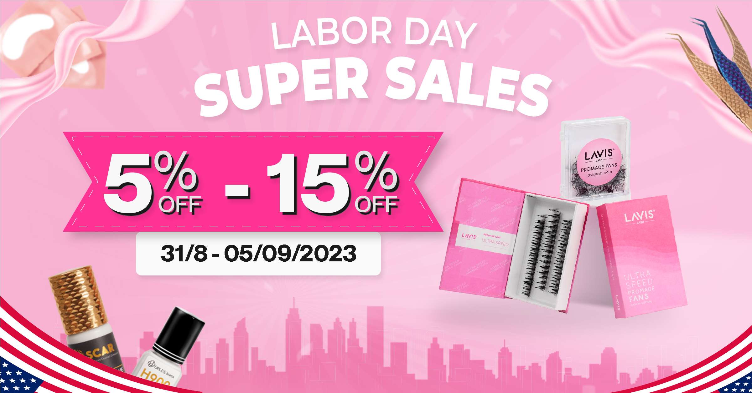 lavislash-amazon-happy-labor day-lash-extension-shopping-promotion-deal-ultraspeed-promade-fan