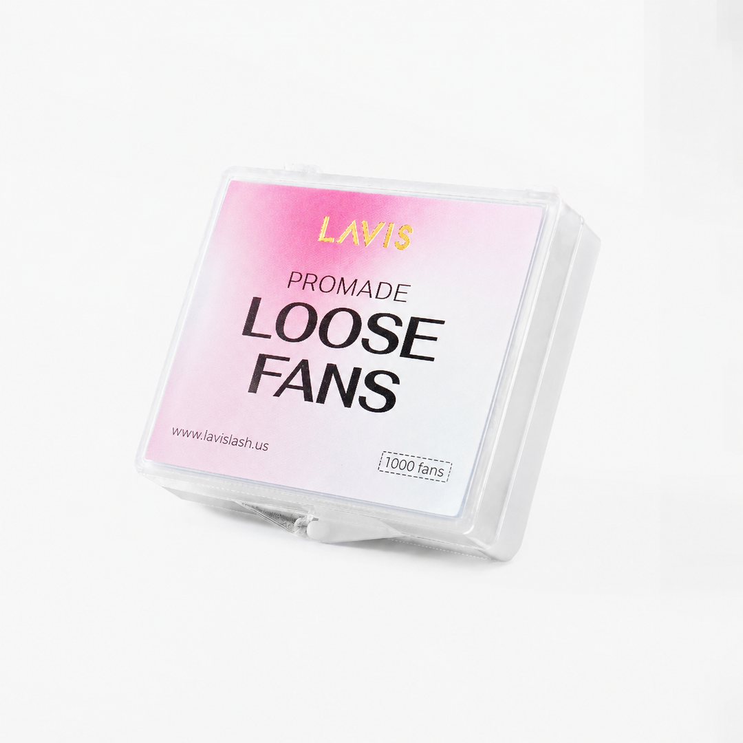 LavisLash Promade Loose Fans 7D 1000 Fan Per Box C, CC and D Curl 0.05 0.07mm All Size