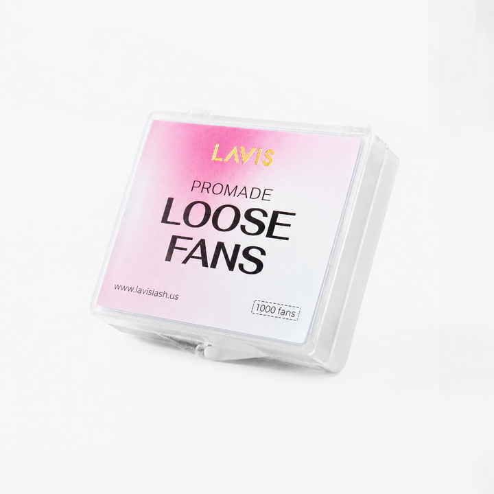 LavisLash Promade Loose Fans 7D 1000 Fan Per Box C, CC and D Curl 0.05 0.07mm All Size