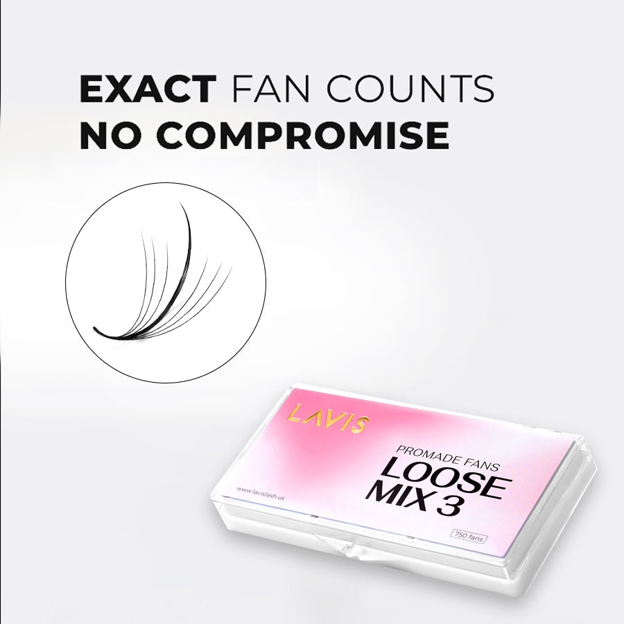 LAVISLASH Box Mix3 Lenghts in1 Promade Fans Wispy 7D 750fans