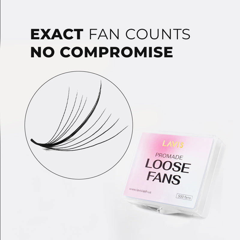 5D Loose Wispy LAVISLASH 500 FANS 0.07 | C CC D Curl | 8-16mm | Promade Fans Natural Eyelashes Extensions Handmade Lashes Mink Lashes Fluffy Eyelash Cluster Lavislash