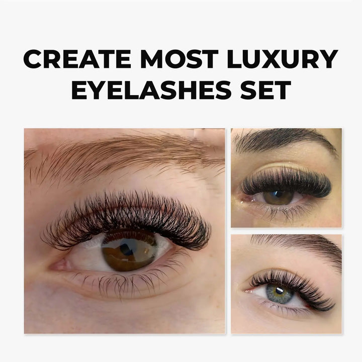 10D Mix 6in1 LAVISLASH 1000 Promade Loose Fans Natural Eyelashes Extensions | Loose Mix 6 Fan from 3D to 16D Handmade Individual Lashes | 0.03 0.05  0.07 Thickness of Mink Lashes | C CC D Curl. Lavislash