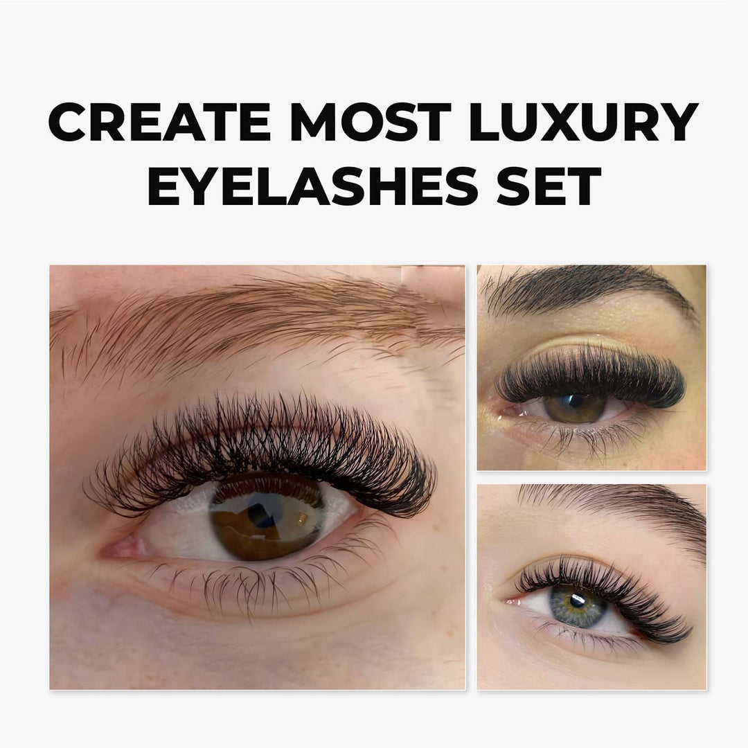 5D Mix 6in1 LAVISLASH 1000 Promade Loose Fans Natural Eyelashes Extensions | Loose Mix 6 Fan from 3D to 16D Handmade Individual Lashes | 0.07 Thickness of Mink Lashes | C CC D Curl. Lavislash