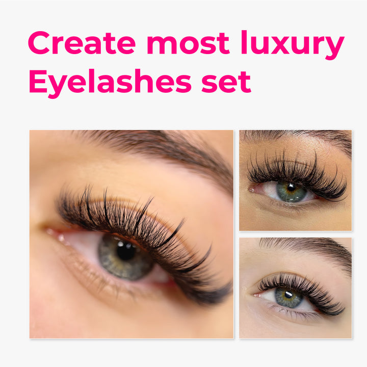 9D Loose Wispy Mix 6IN1 LAVISLASH 1000 FANS 0.05 | C CC D Curl | 8-16mm | Promade Fans Natural Eyelashes Extensions Handmade Lashes Mink Lashes Fluffy Eyelash Cluster Lavislash