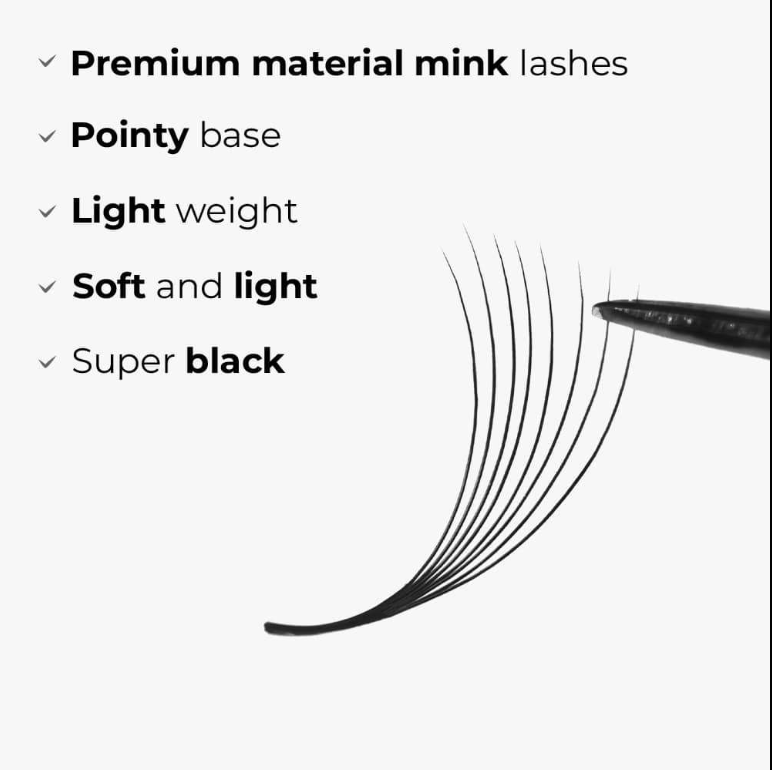 LavisLash Promade fans Loose 8D 1000 Fans 0.05 0.07 C CC D curl 9mm-16mm