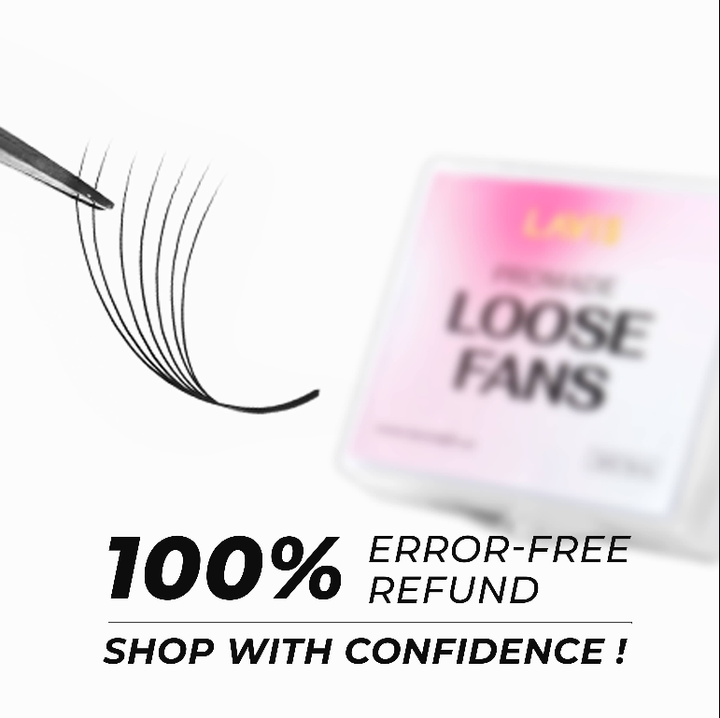 LavisLash Promade Loose Fans 7D 1000 Fan Per Box C, CC and D Curl 0.05 0.07mm All Size