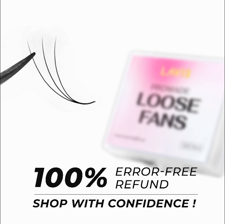 LavisLash Promade Loose 3D C CC D Curl 1000 Fans All Length 8mm-16mm