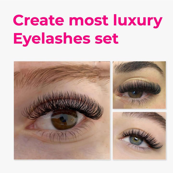 3D Mix 6in1 LAVISLASH 1000 Promade Loose Fans Natural Eyelashes Extensions | Loose Mix 6 Fan from 3D to 16D Handmade Individual Lashes | 0.07 Thickness of Mink Lashes | C CC D Curl. Lavislash