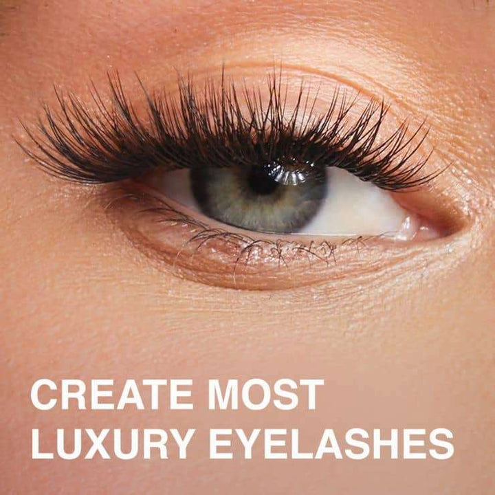 LAVISLASH 4D Narrow Medium Trays Mixed Length | 450 FANS | C CC D Curl | Promade Natural Fans Eyelashes Extensions 0.07 Thickness of Mink Lashes.