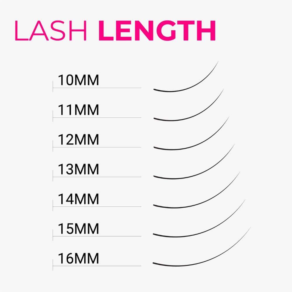 LAVISLASH Single Length Lash Tray | C CC D | 8-16mm | Easy Fan Natural Eyelash Extensions Mink Lashes Fluffy Eyelash Cluster