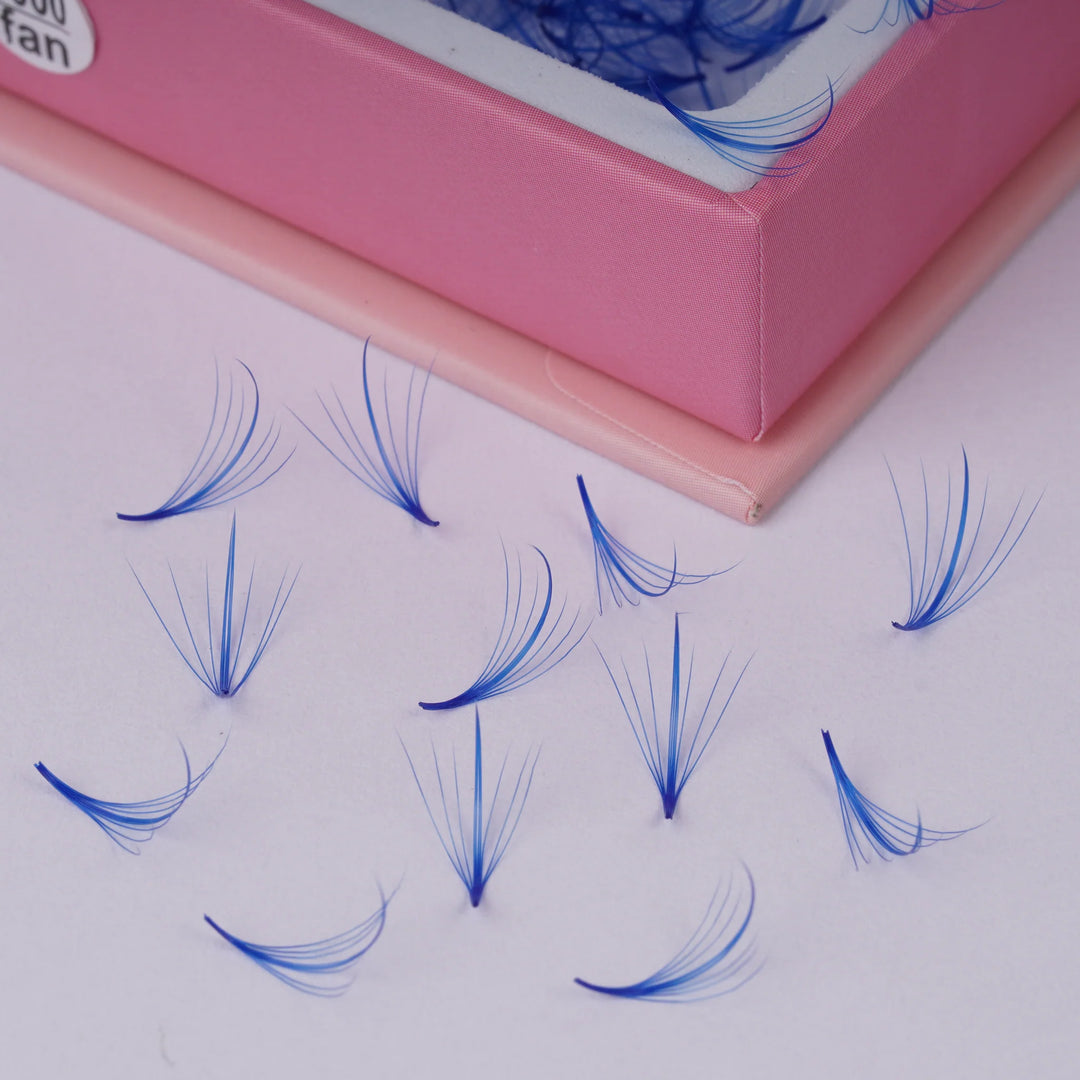 LAVISLASH 7D Blue Wispy Mixed 10-15mm (1000 fans)