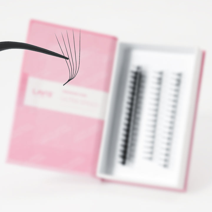 5D M-Curl Ultra-speed Promade 500 fans Paper box LAVISLASH Promade Natural Fans Eyelashes Extensions | Handmade Individual Lashes | 8-16mm | 0.07 Thickness of Mink Lashes. Lavislash