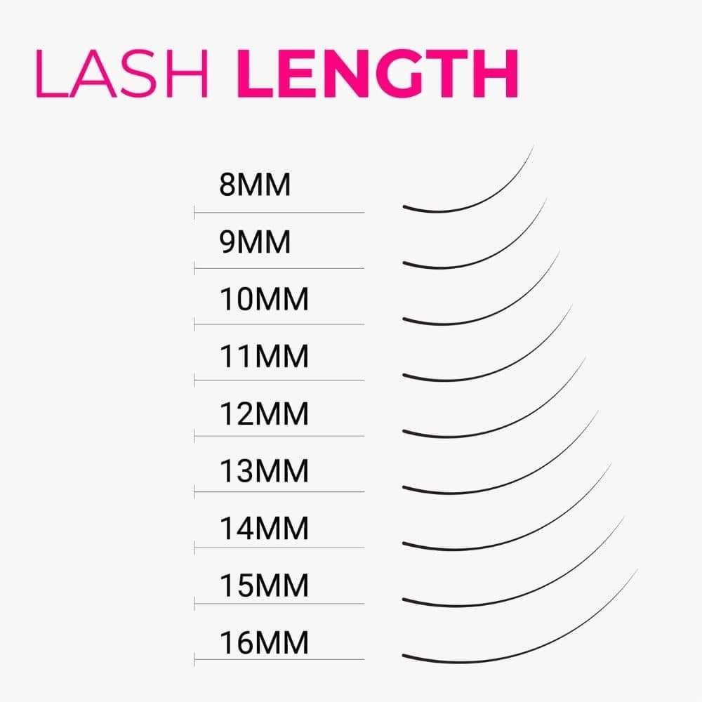 LAVISLASH Mixed Length Lash Tray | C CC D | 8-15mm | Easy Fan Natural Eyelash Extensions Mink Lashes Fluffy Eyelash Cluster